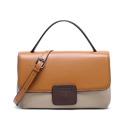 Contrasting leather handbags