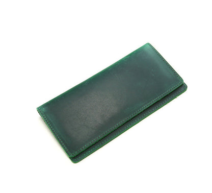 long ultra-thin first layer leather wallet