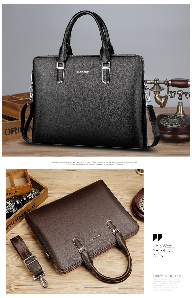 Business Authentic Leather Laptop Bag