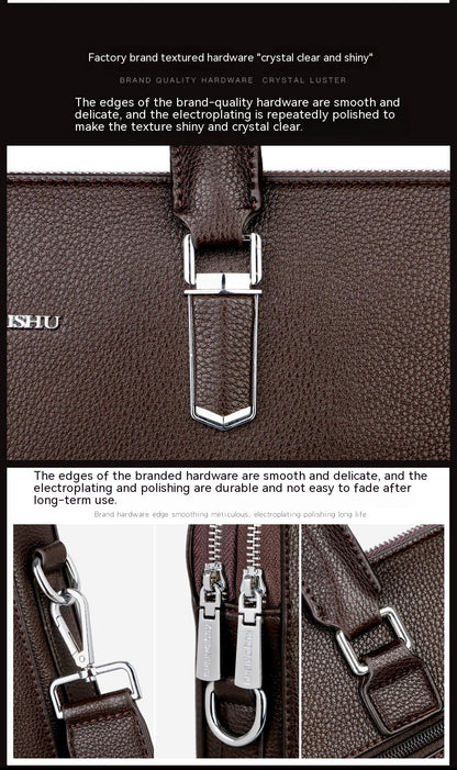 Business Authentic Leather Laptop Bag