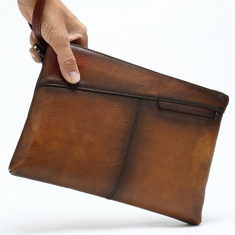 Leather envelope  clutch