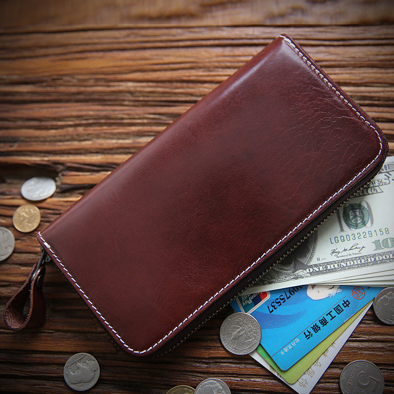 Leather Zipper Wallet