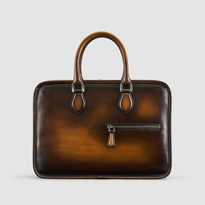 Hand-rubbed Vintage Leather Business Bag