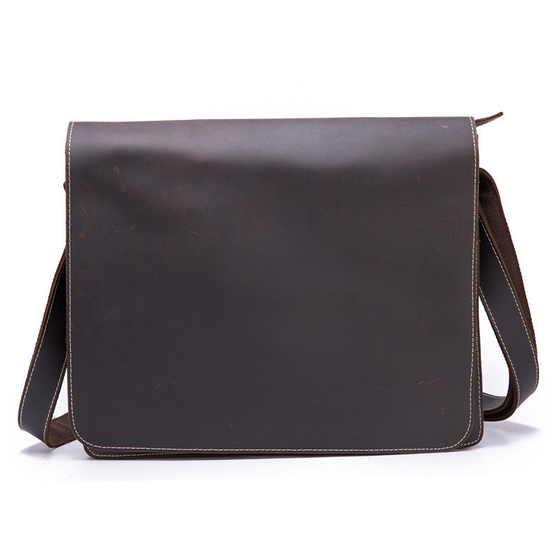 Vintage Leather Crossbody Briefcase