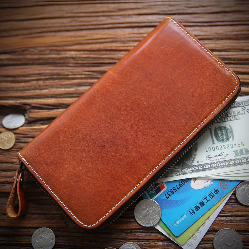 Leather Zipper Wallet