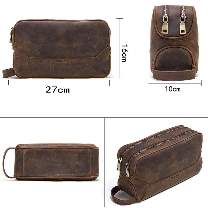 Men's Genuine Leather Vintage Leather Clutch