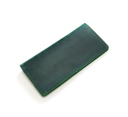 long ultra-thin first layer leather wallet