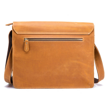 Vintage Leather Crossbody Briefcase