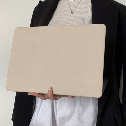 Cream White Suede Laptop Sleeve Case