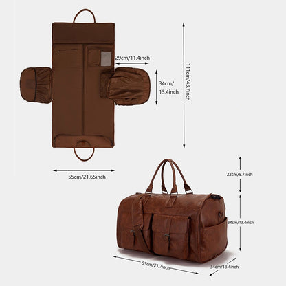 Garment Leather Luggage Duffle Bag