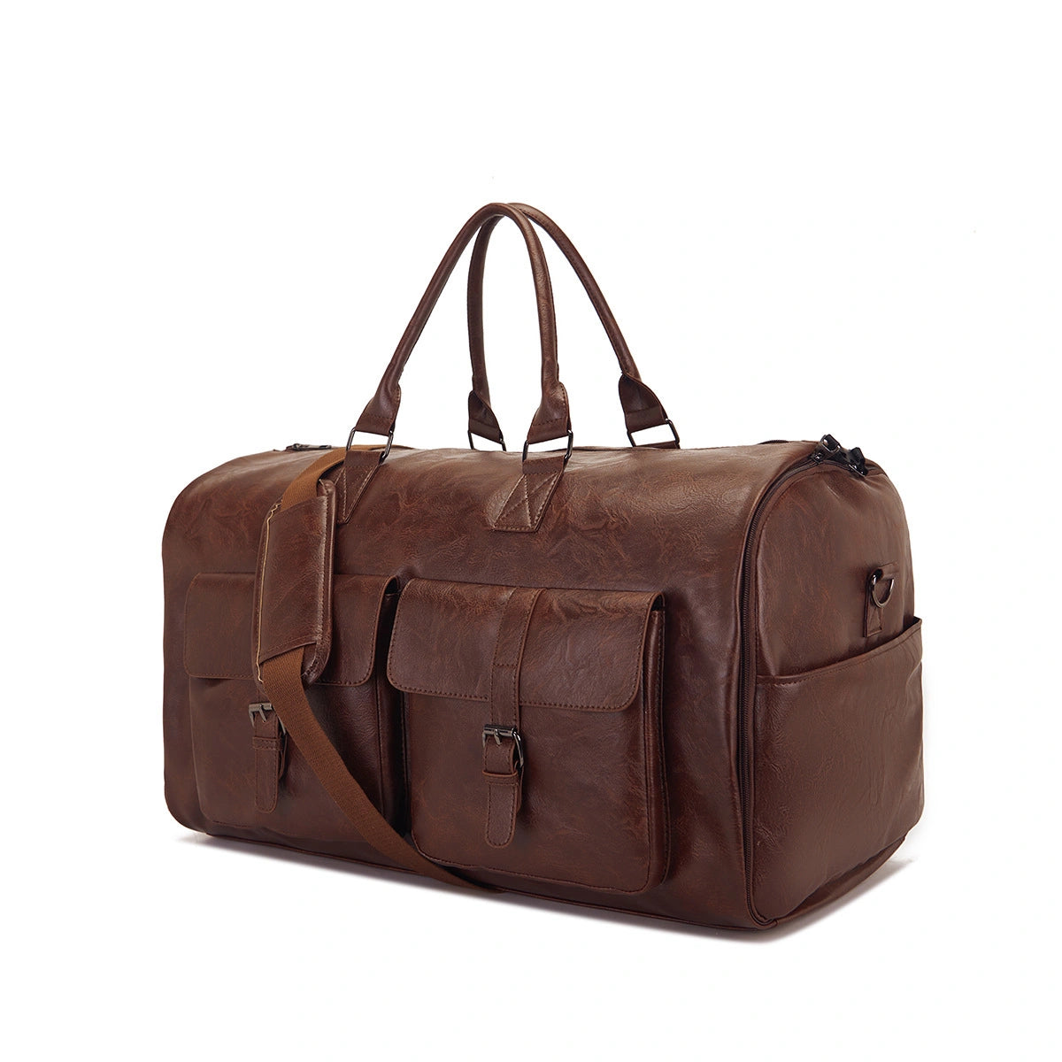 Garment Leather Luggage Duffle Bag