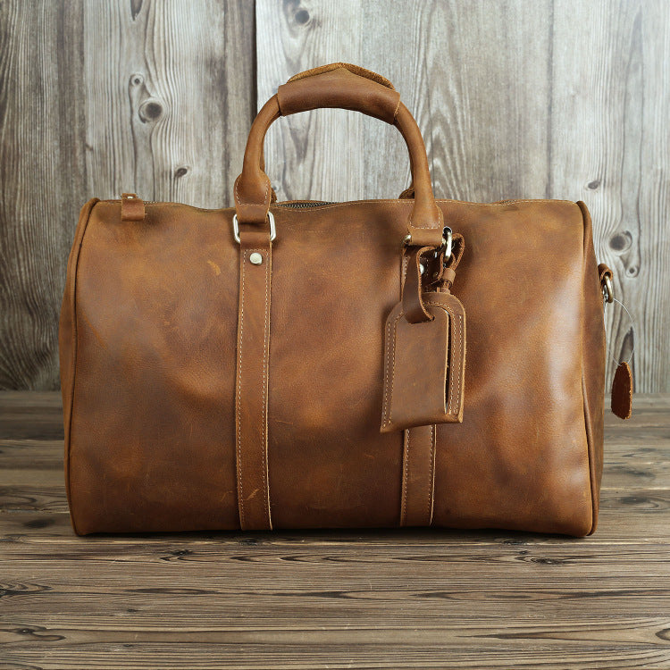 Men's Vintage Leather Hand Travel Luggage Bag