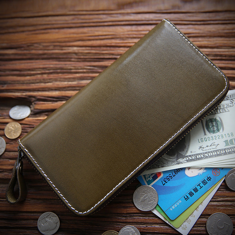 Leather Zipper Wallet