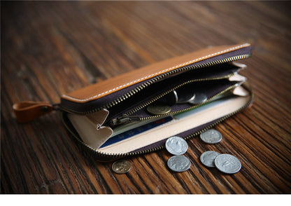 Leather Zipper Wallet