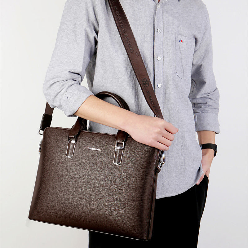 Business Authentic Leather Laptop Bag